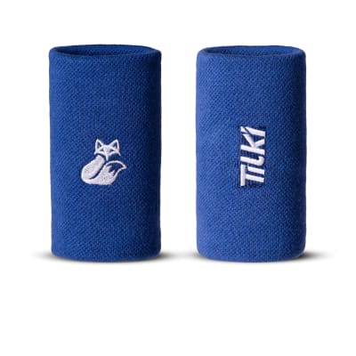 Muñequera Larga Pro Algodón Terry Interior Tilki Lehinde Blue/White M24W ( Larga )