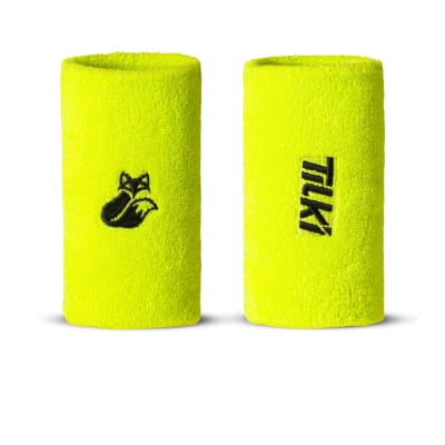 Muñequera Larga Algodón Terry Tilki Lehinde Yellow Fluor/Black M24W ( Larga )
