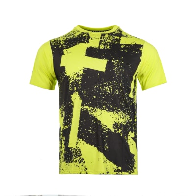 Polera Full Print Poly Tilki Temel Yellow Fluor M24W