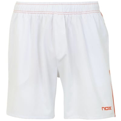 Short Nox Team Blanco Logo Rojo