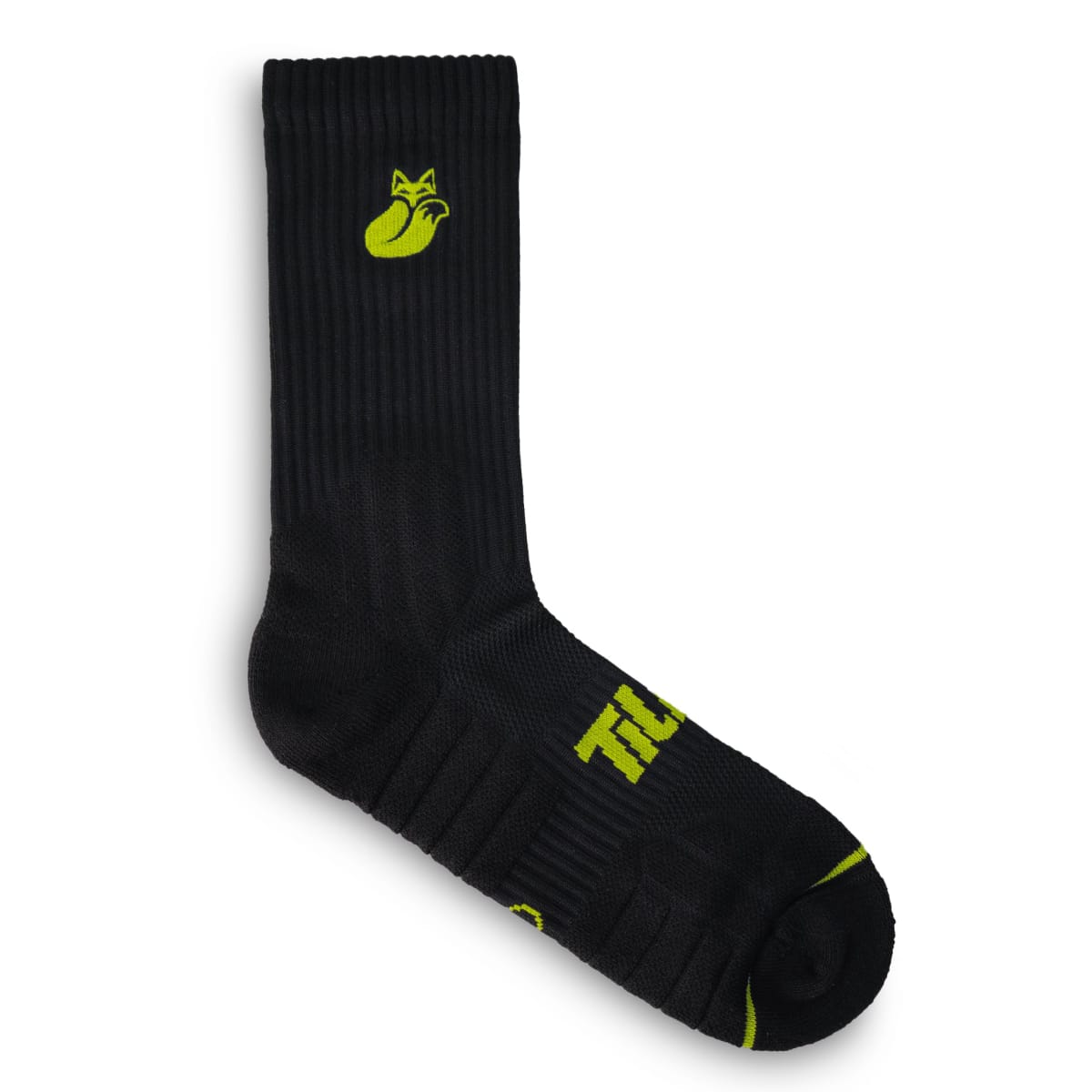 Calcetin Crew Black Yelow Fluor D3 Tilki Lehinde M24W1