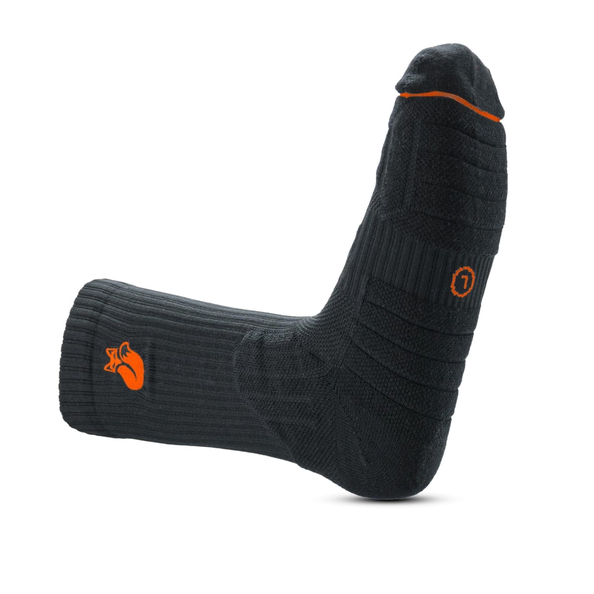 Calcetin Crew Black Orange D3 Tilki Lehinde M24W4