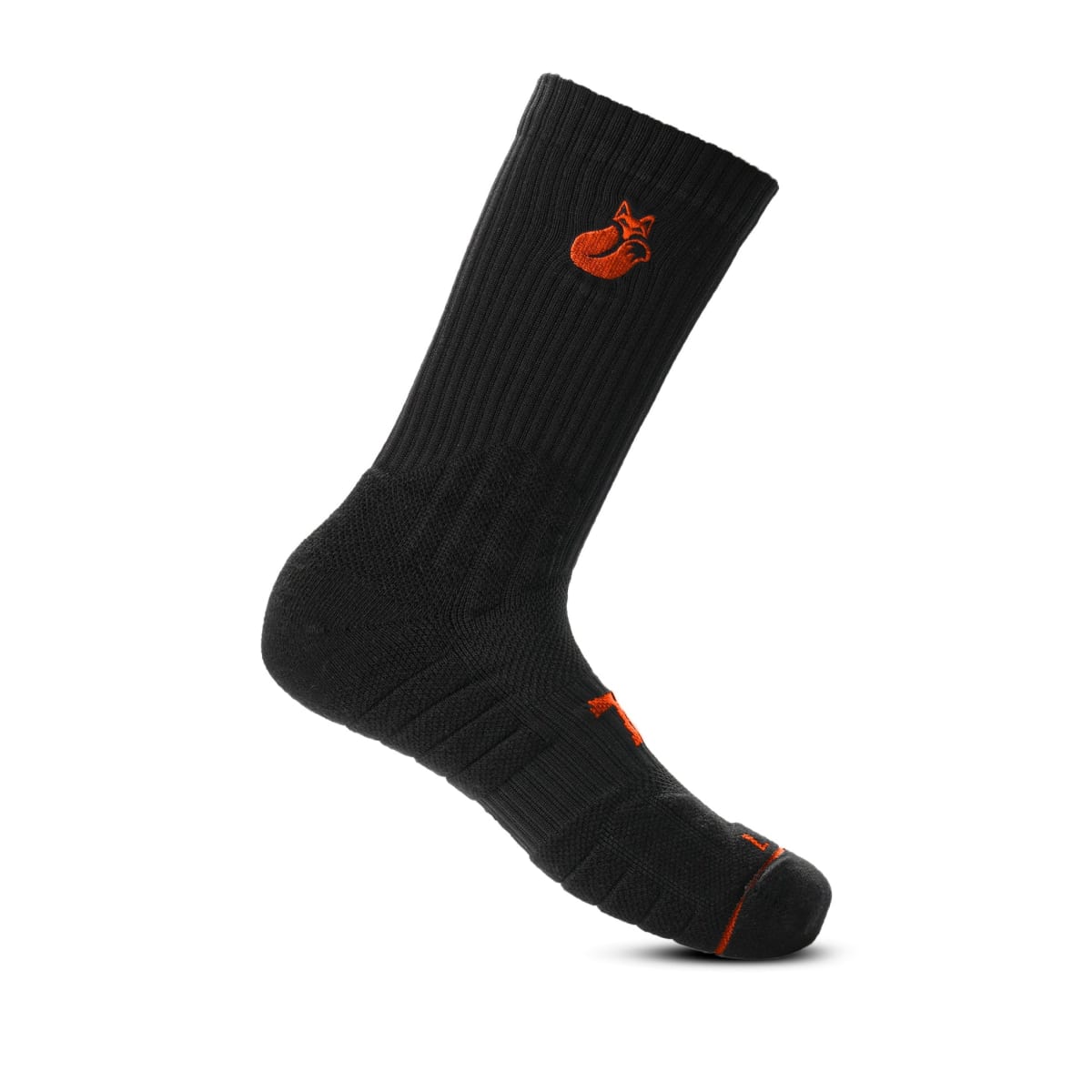 Calcetin Crew Black Orange D3 Tilki Lehinde M24W2