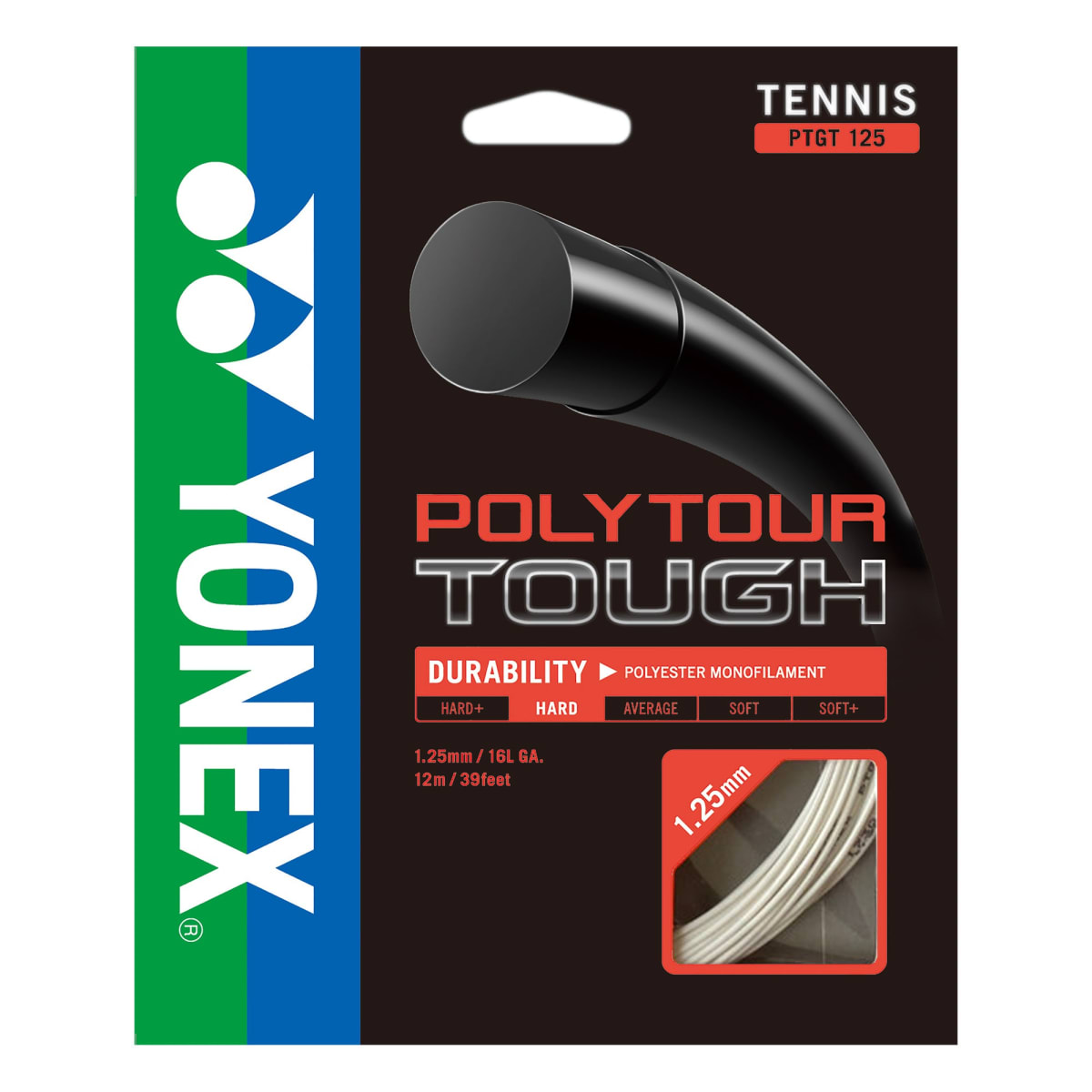 Set Cuerda Tenis POLY TOUR TOUGH 1.25 / 16L Blanco1