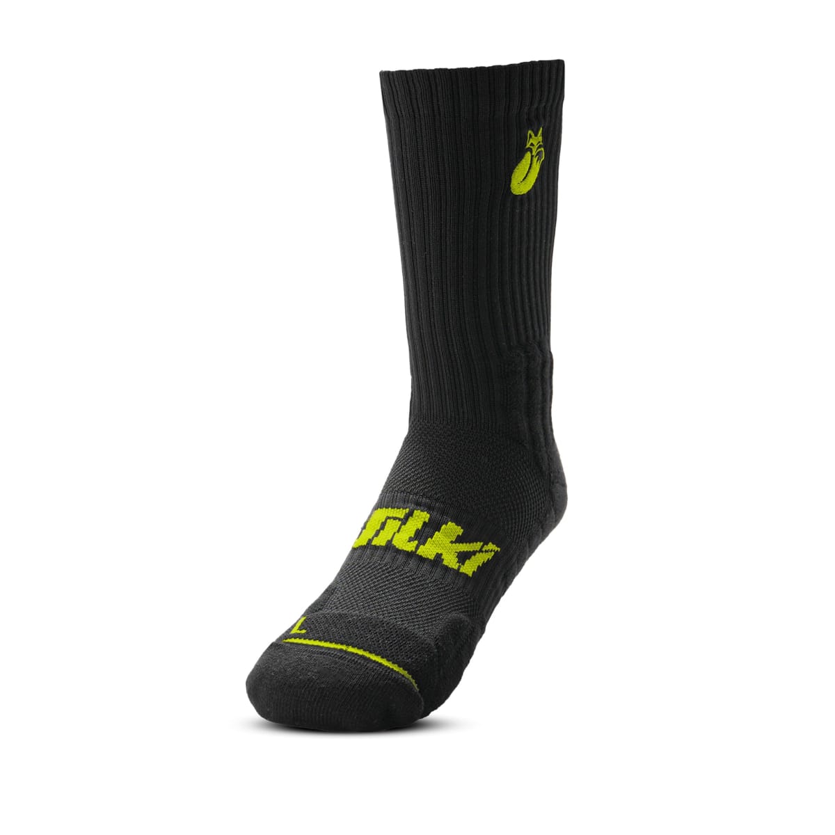 Calcetin Crew Black Yelow Fluor D3 Tilki Lehinde M24W3