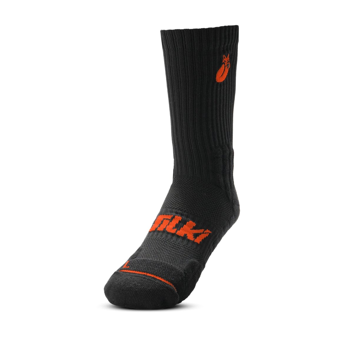 Calcetin Crew Black Orange D3 Tilki Lehinde M24W3
