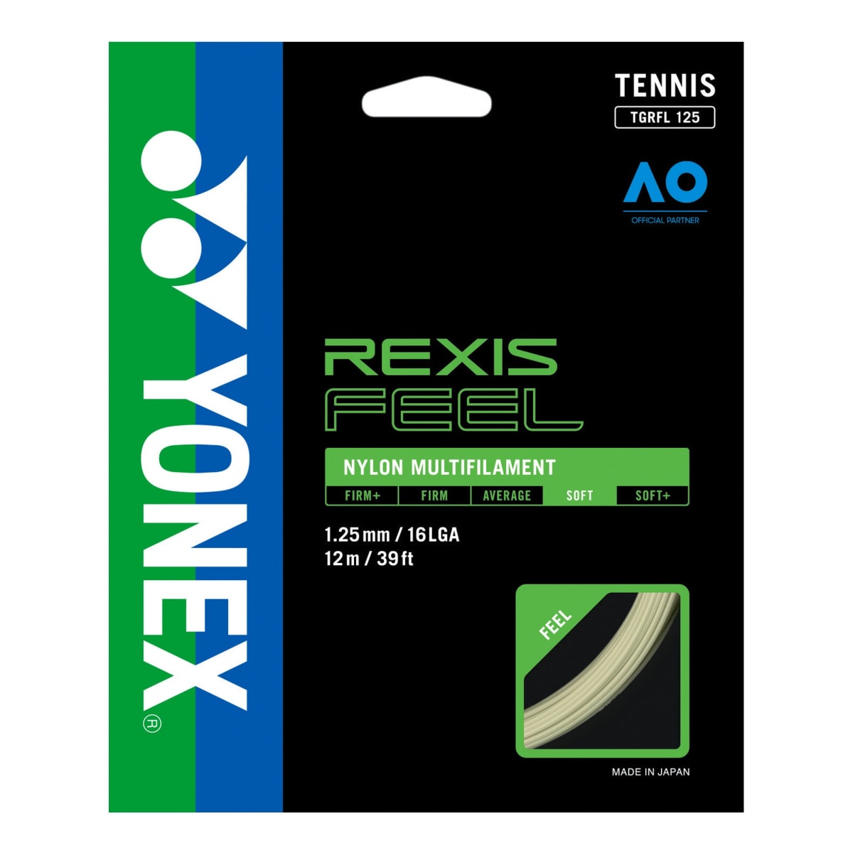 Set Cuerda Tenis REXIS FEEL 1.25 / 16L Blanco1