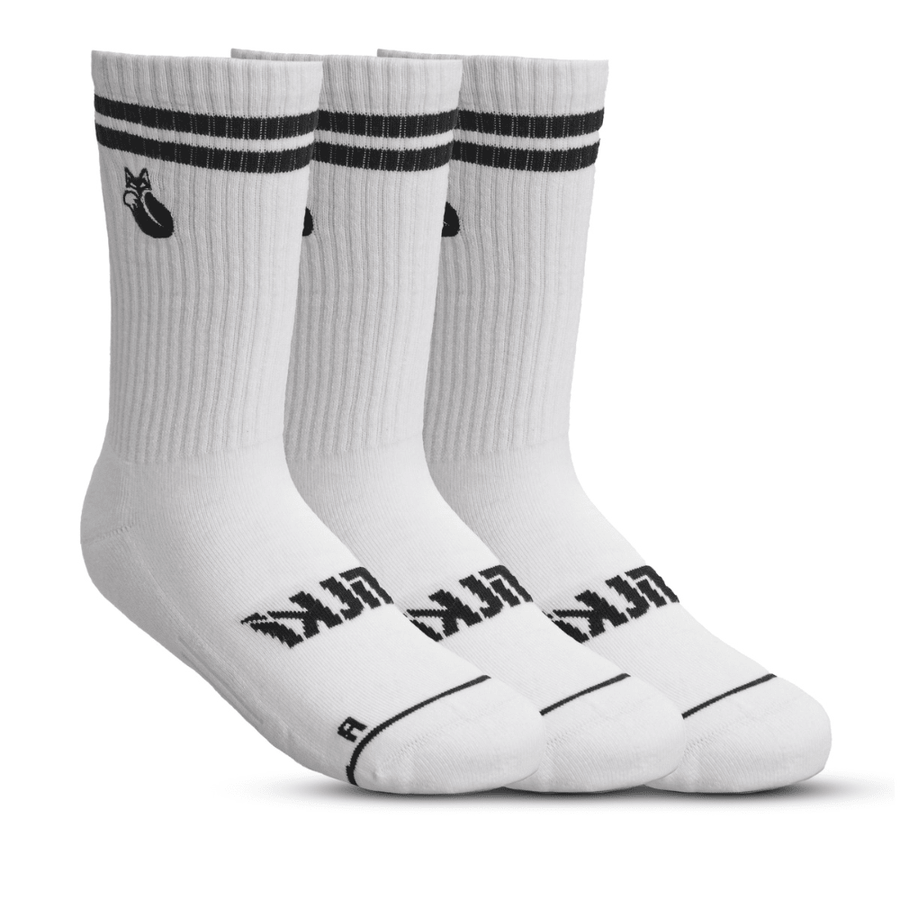 Calcetin Comfort Line Pack X3 Tilki Lehinde White Black  M24W4