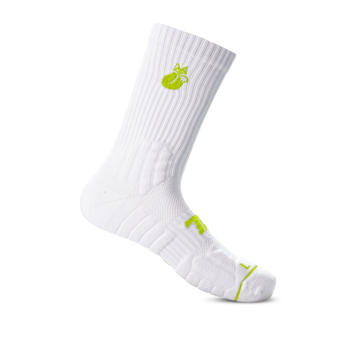 Calcetin Crew White D3 Tilki Lehinde White/Yellow Fluor M24W2