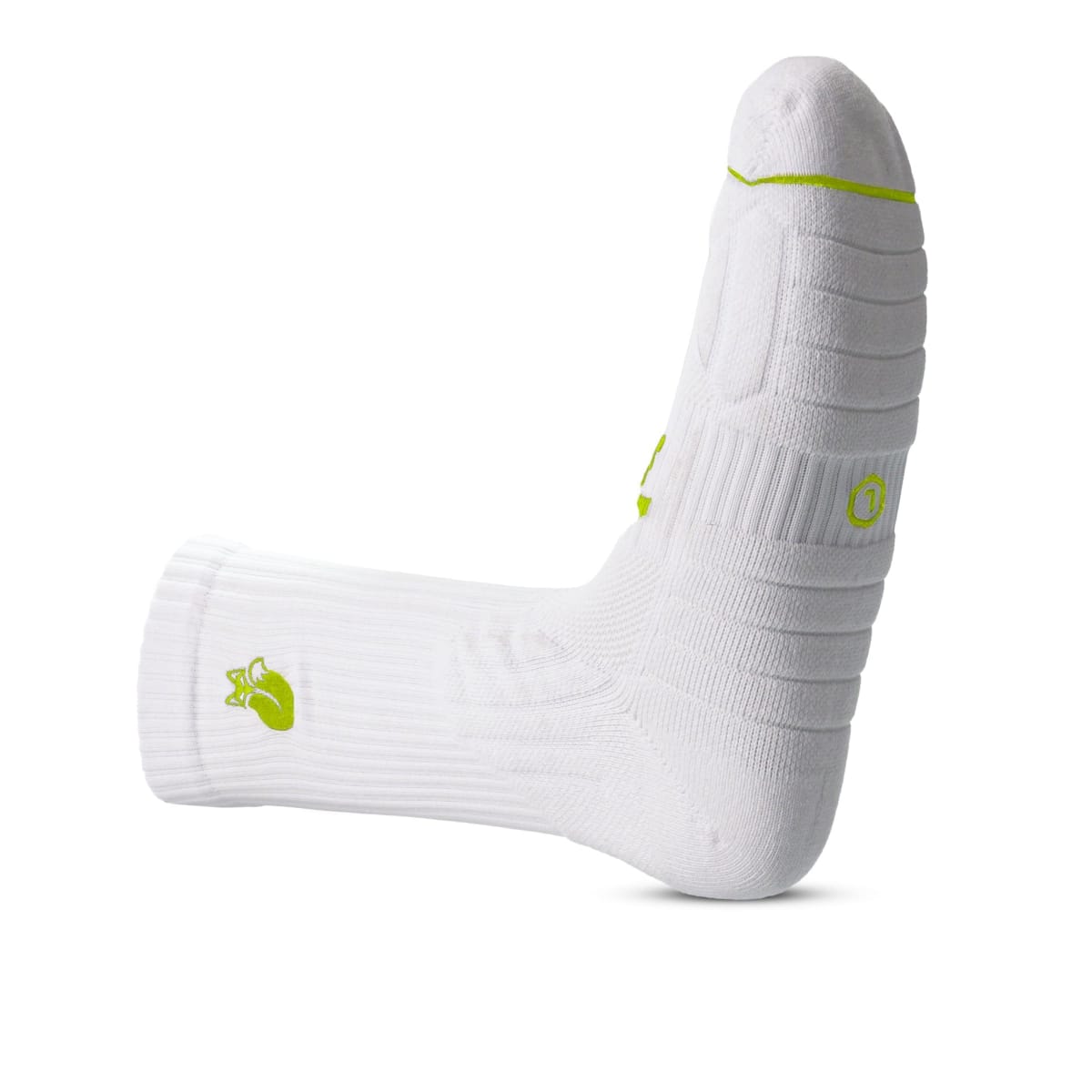 Calcetin Crew White D3 Tilki Lehinde White/Yellow Fluor M24W3