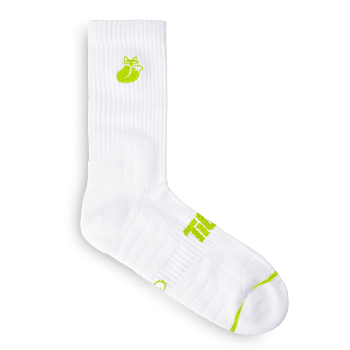 Calcetin Crew White D3 Tilki Lehinde White/Yellow Fluor M24W1