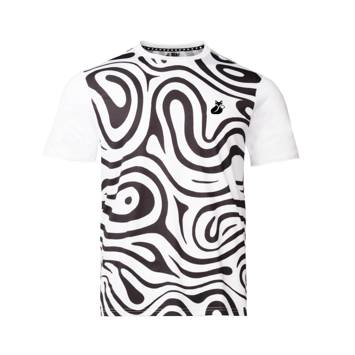 Polera M/C Polyester Full Print Pro Tilki Lehinde White M25S1