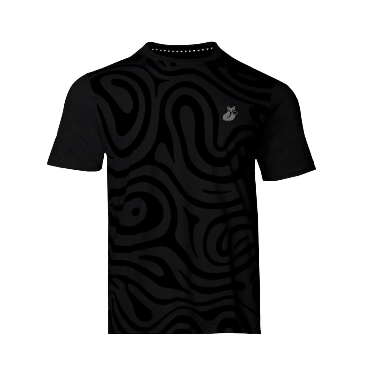 Polera M/C Polyester Full Print Pro Tilki Lehinde Black M25S4