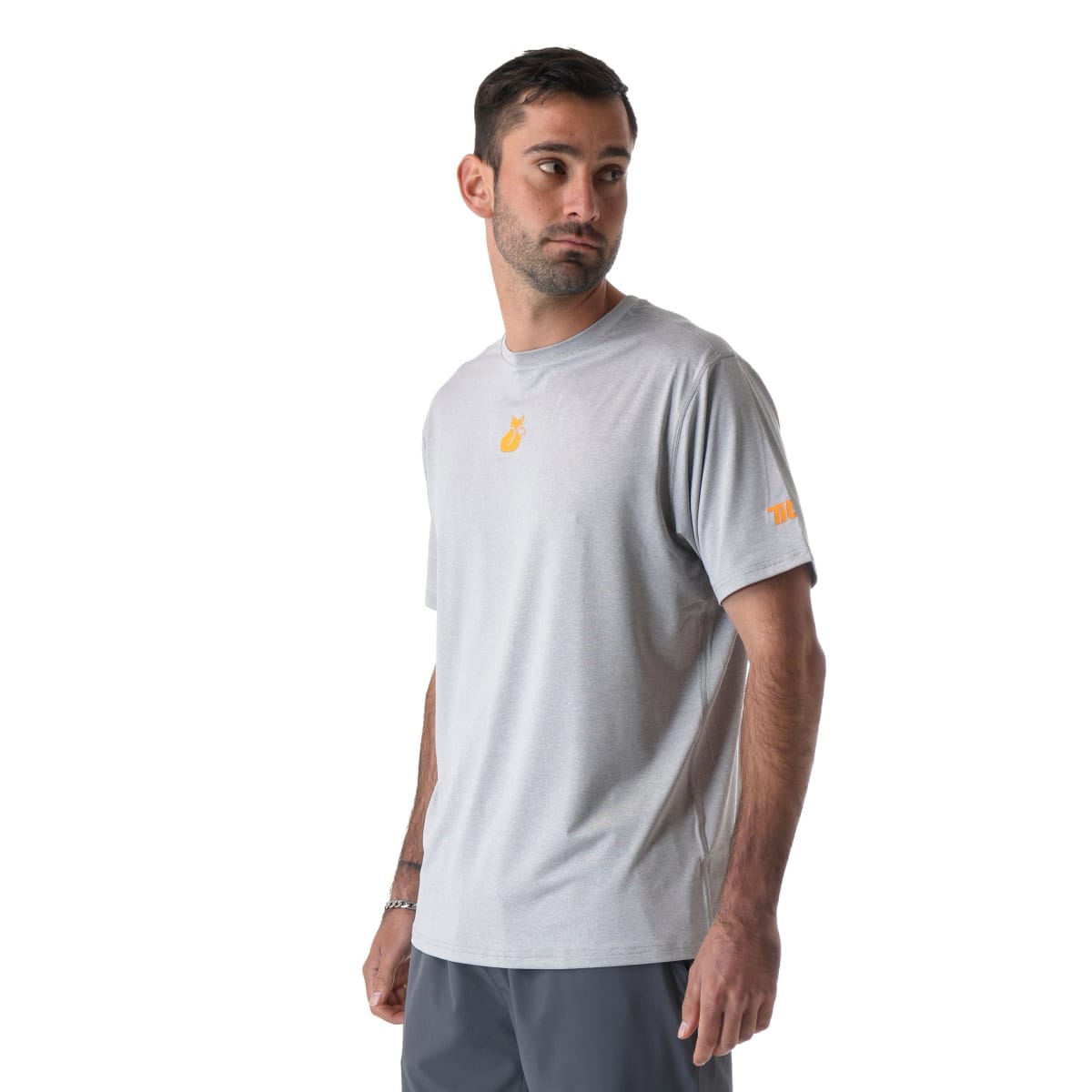 Polera M/C Poly Tilki Temel Grey M24W1