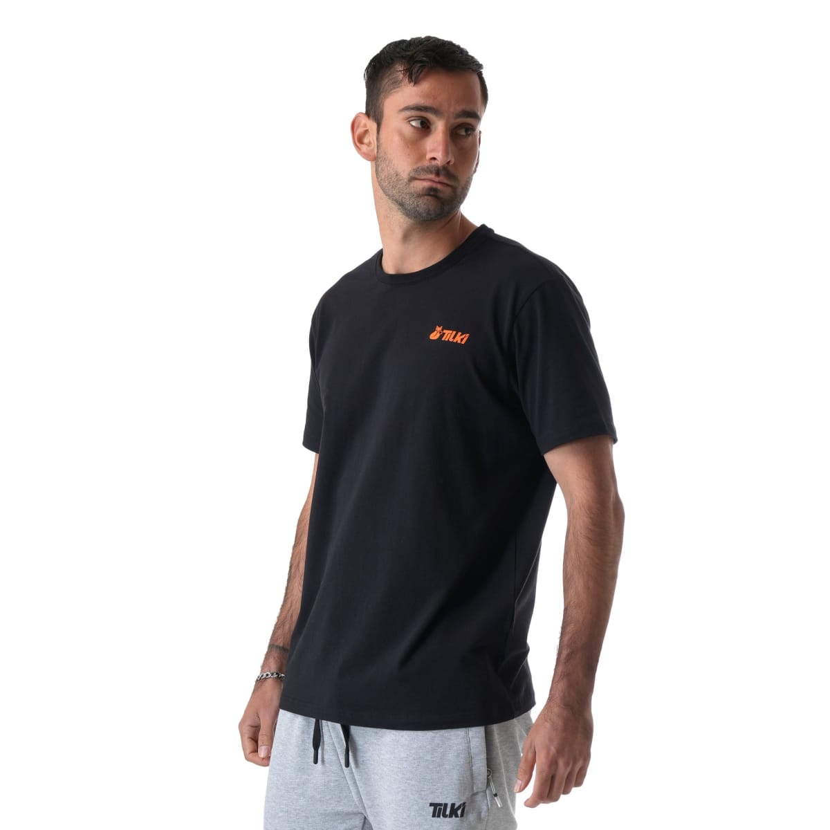 Polera M/C Cotton Tilki  Lehinde Black/Orange M24W1