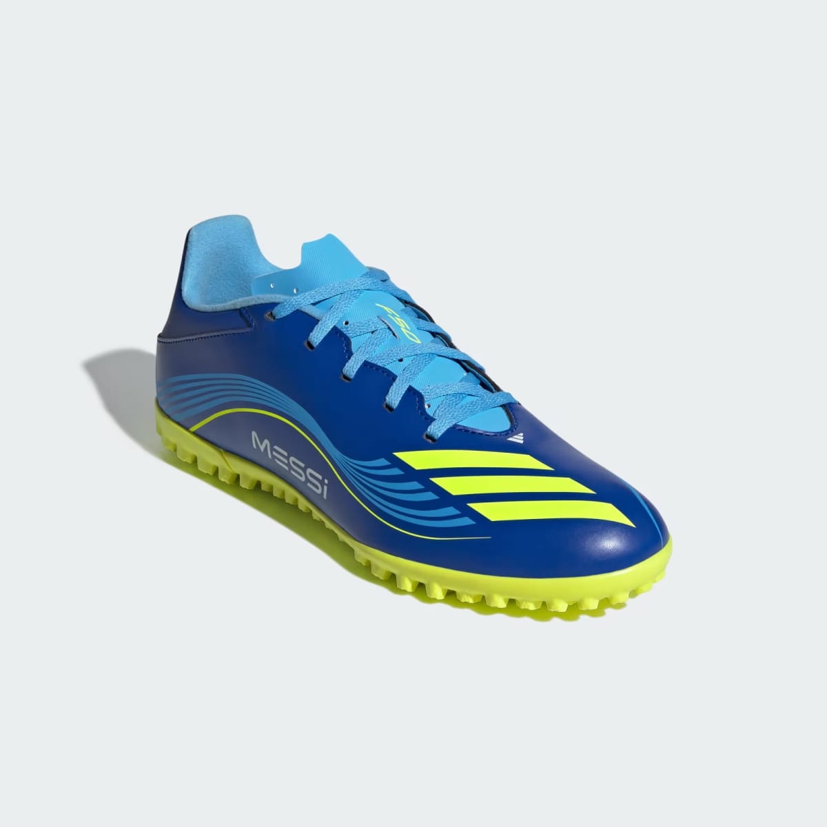 Zapato de fútbol Adidas F50 Messi Club Pasto Sintético Royal Blue / Solar Yellow / Semi Blue Burst5