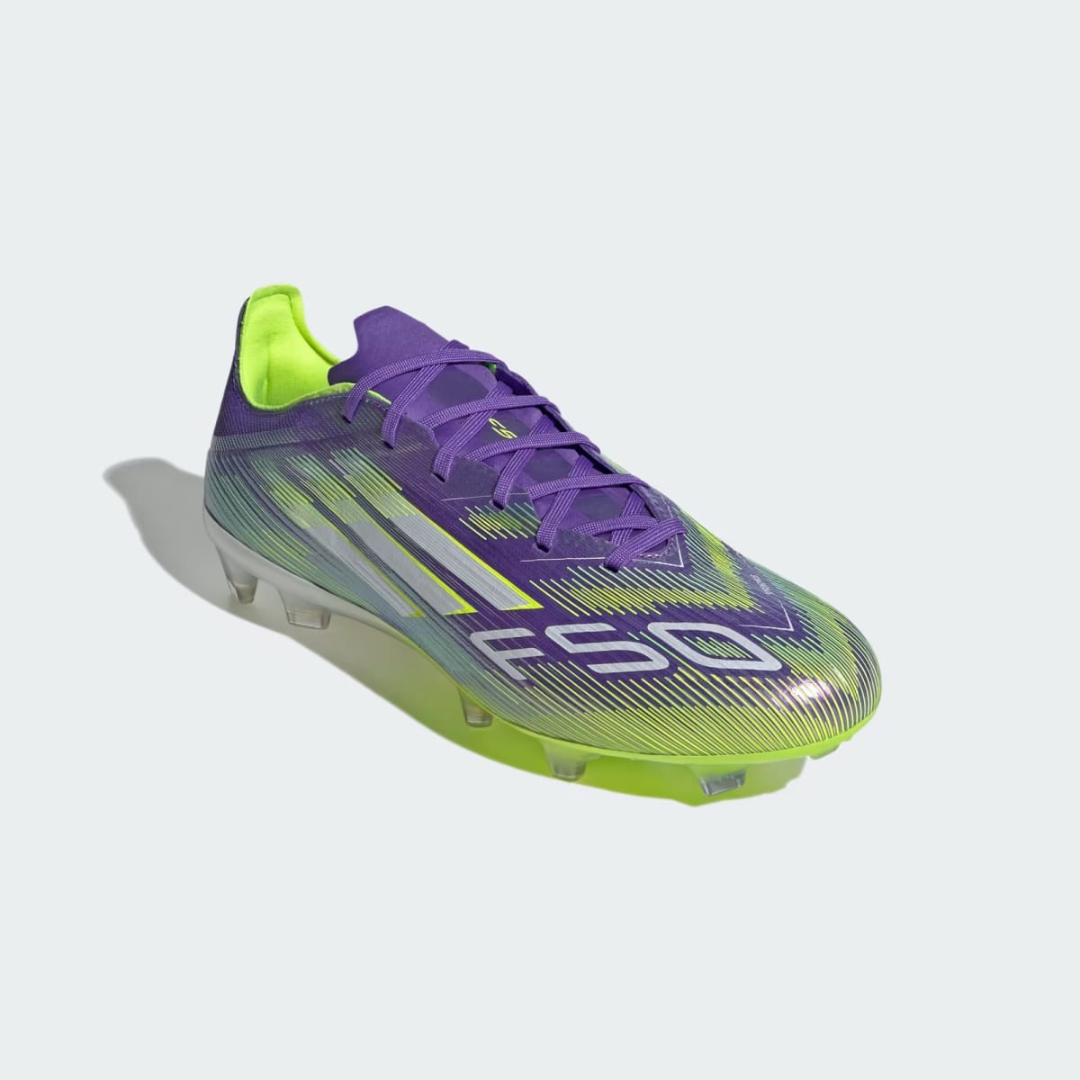 Zapato de Futbol Adidas F50 Pro Firme/Multiterreno Purple Rush / Cloud White / Lucid Lemon5