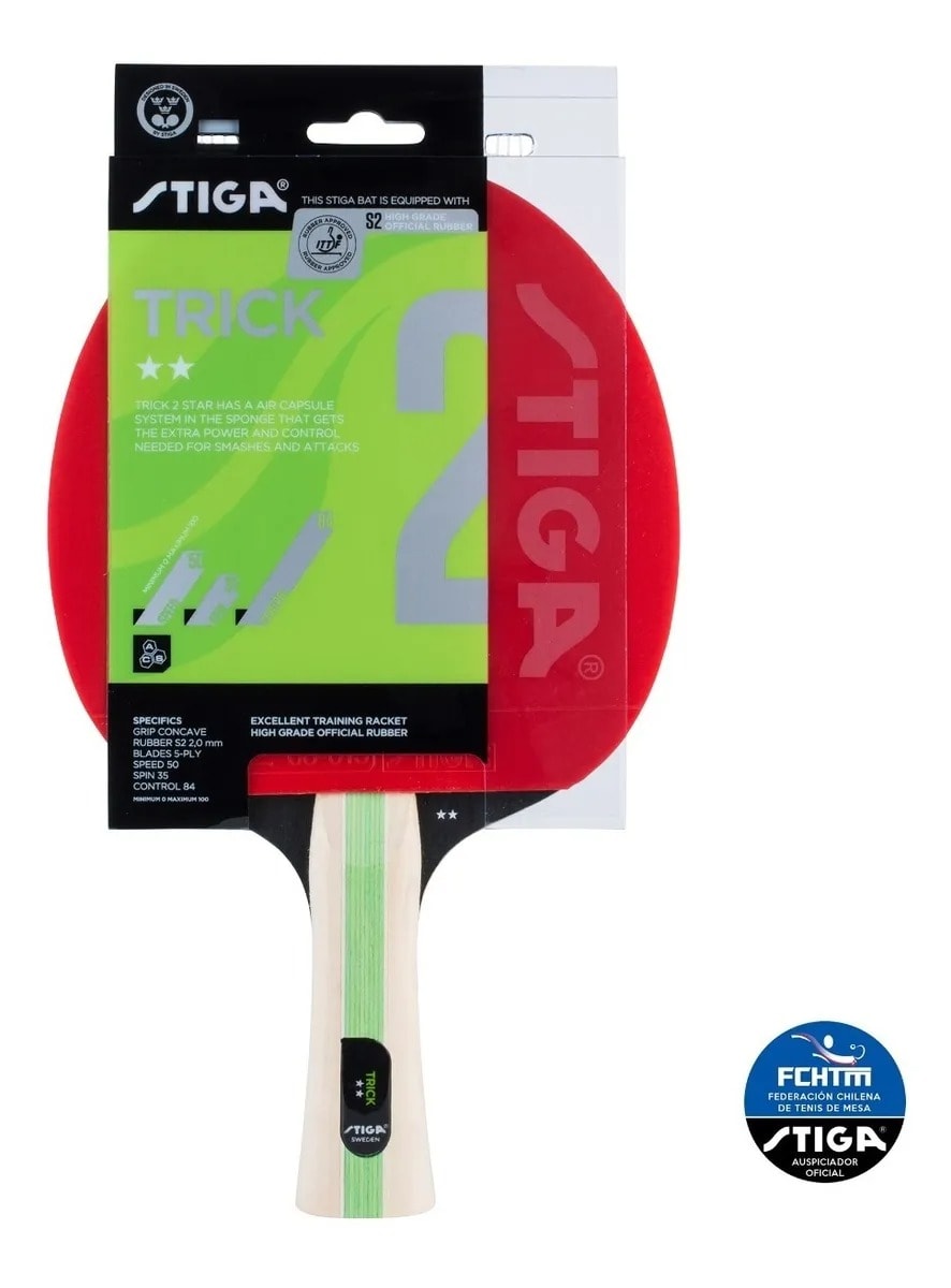 Paleta Tenis de Mesa TRICK Negro/Verde1