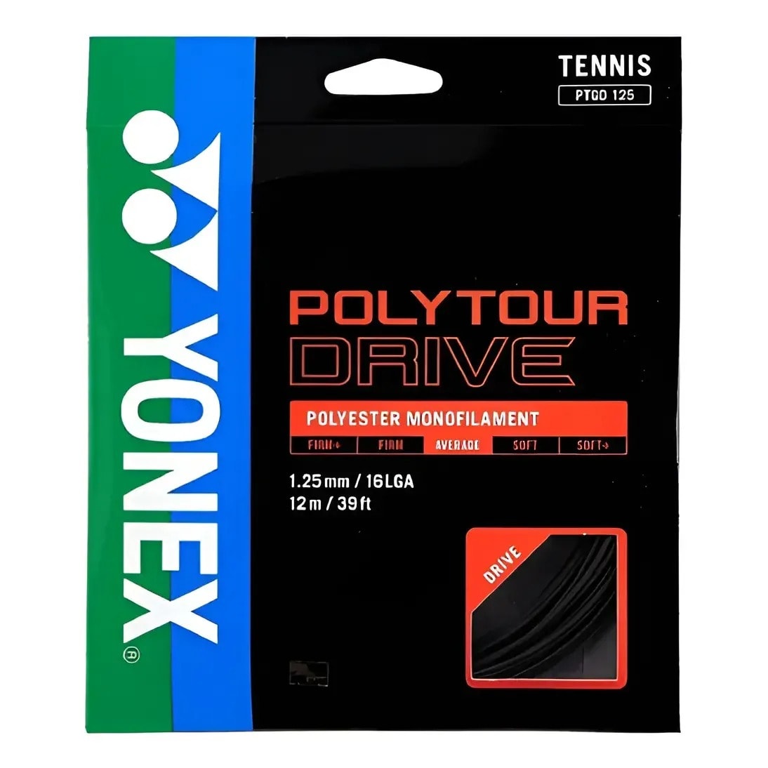 Set Cuerda Yonex Poly Tour Drive 1.25M Black1