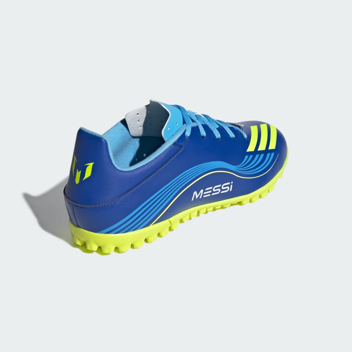 Zapato de fútbol Adidas F50 Messi Club Pasto Sintético Royal Blue / Solar Yellow / Semi Blue Burst6