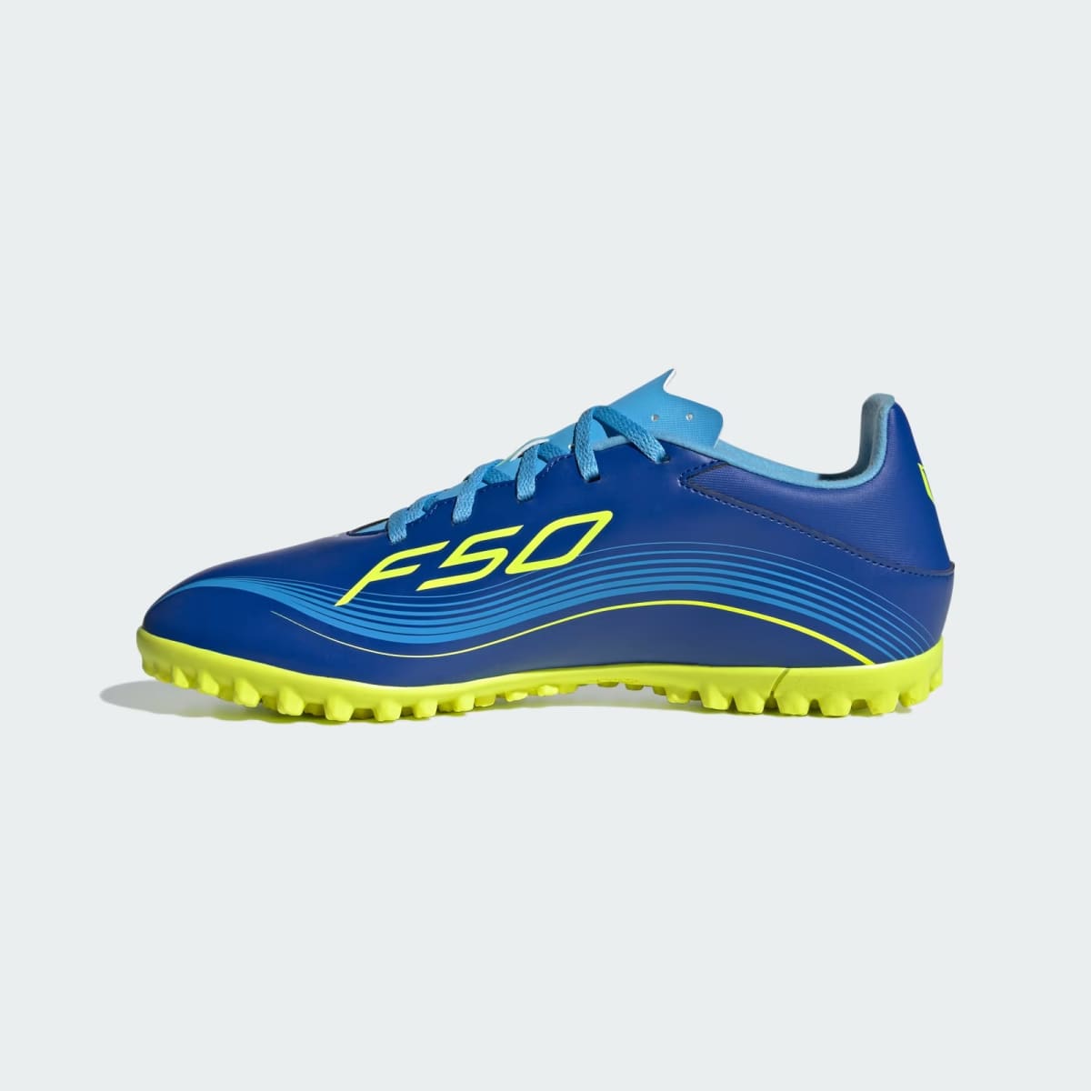 Zapato de fútbol Adidas F50 Messi Club Pasto Sintético Royal Blue / Solar Yellow / Semi Blue Burst7