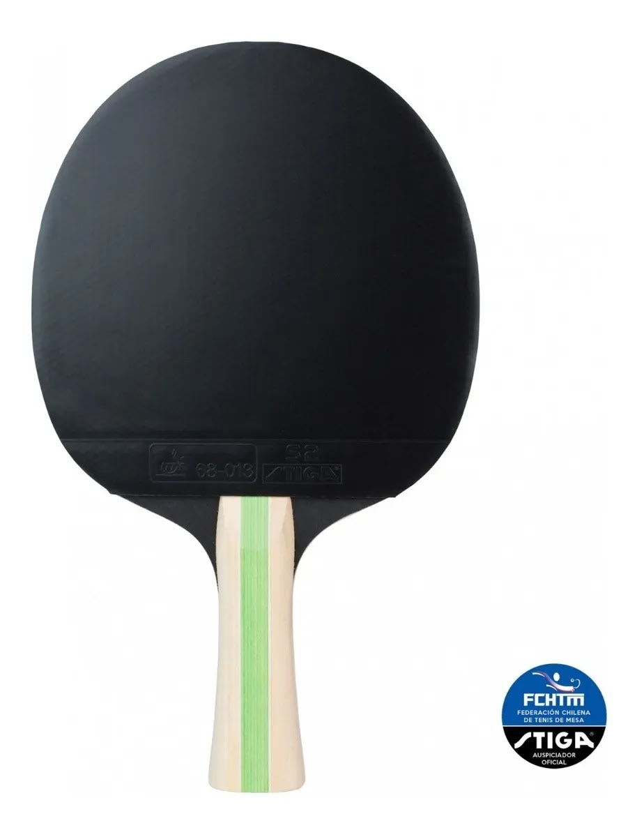 Paleta Tenis de Mesa TRICK Negro/Verde2
