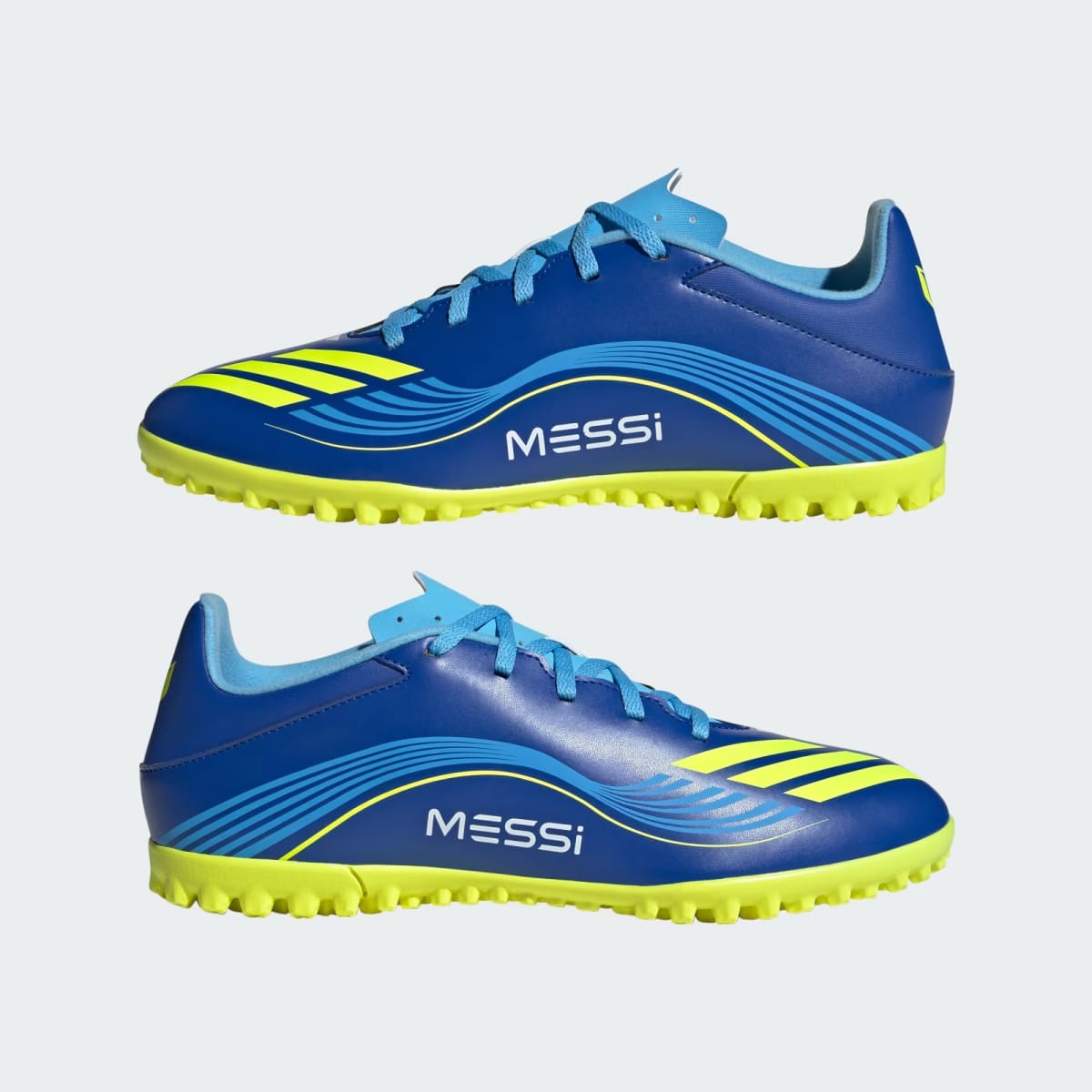 Zapato de fútbol Adidas F50 Messi Club Pasto Sintético Royal Blue / Solar Yellow / Semi Blue Burst8