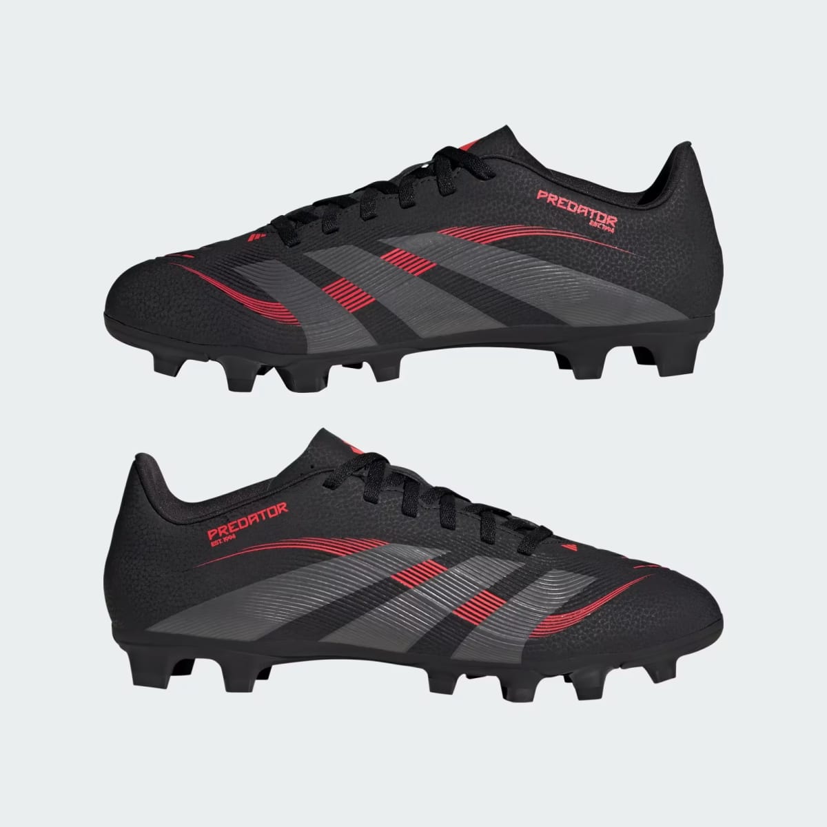 Zapato de Fútbol Adidas Predator Club Multisuperficie Core Black / Grey Four / Lucid Red17