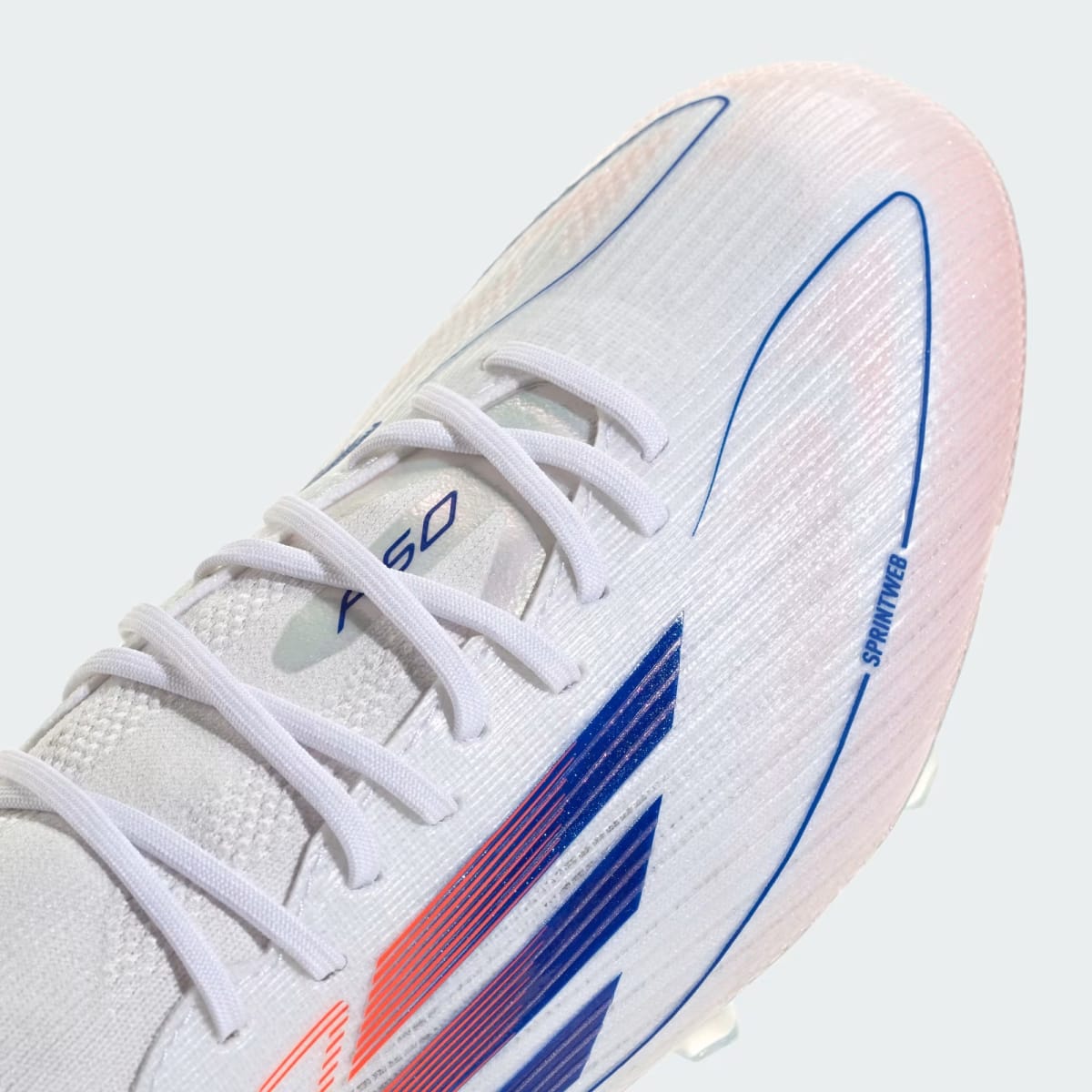 Zapato de Futbol Adidas F50 Elite Corte MedioTerreno Firme Cloud White / Lucid Blue / Solar Red7