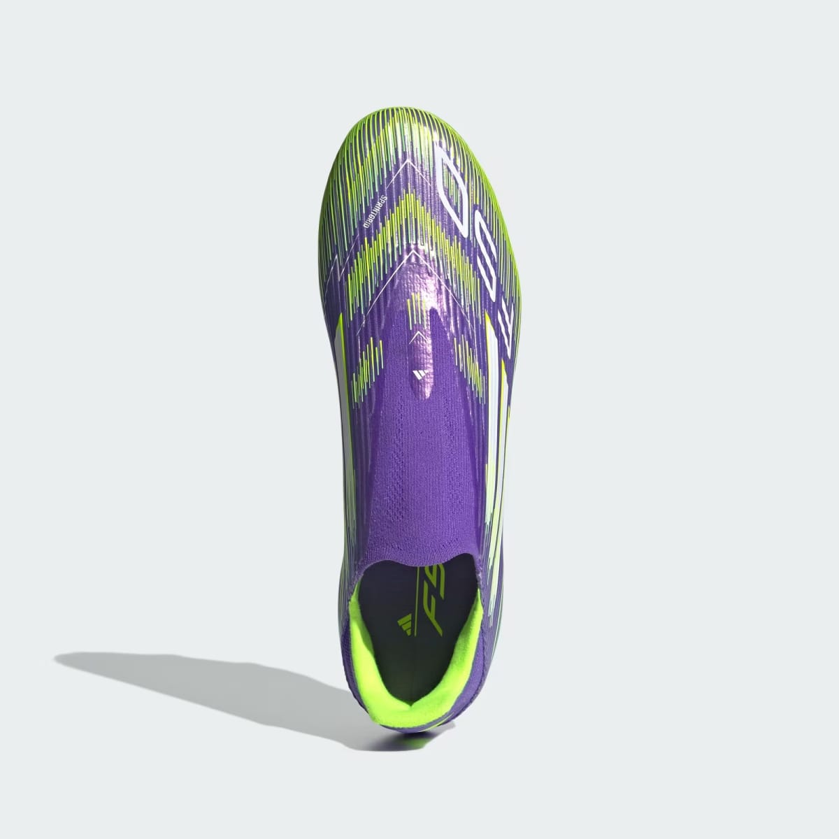 Zapato de fútbol Adidas Multiterreno Sin Cordones F50 League Purple Rush / Cloud White / Lucid Lemon3
