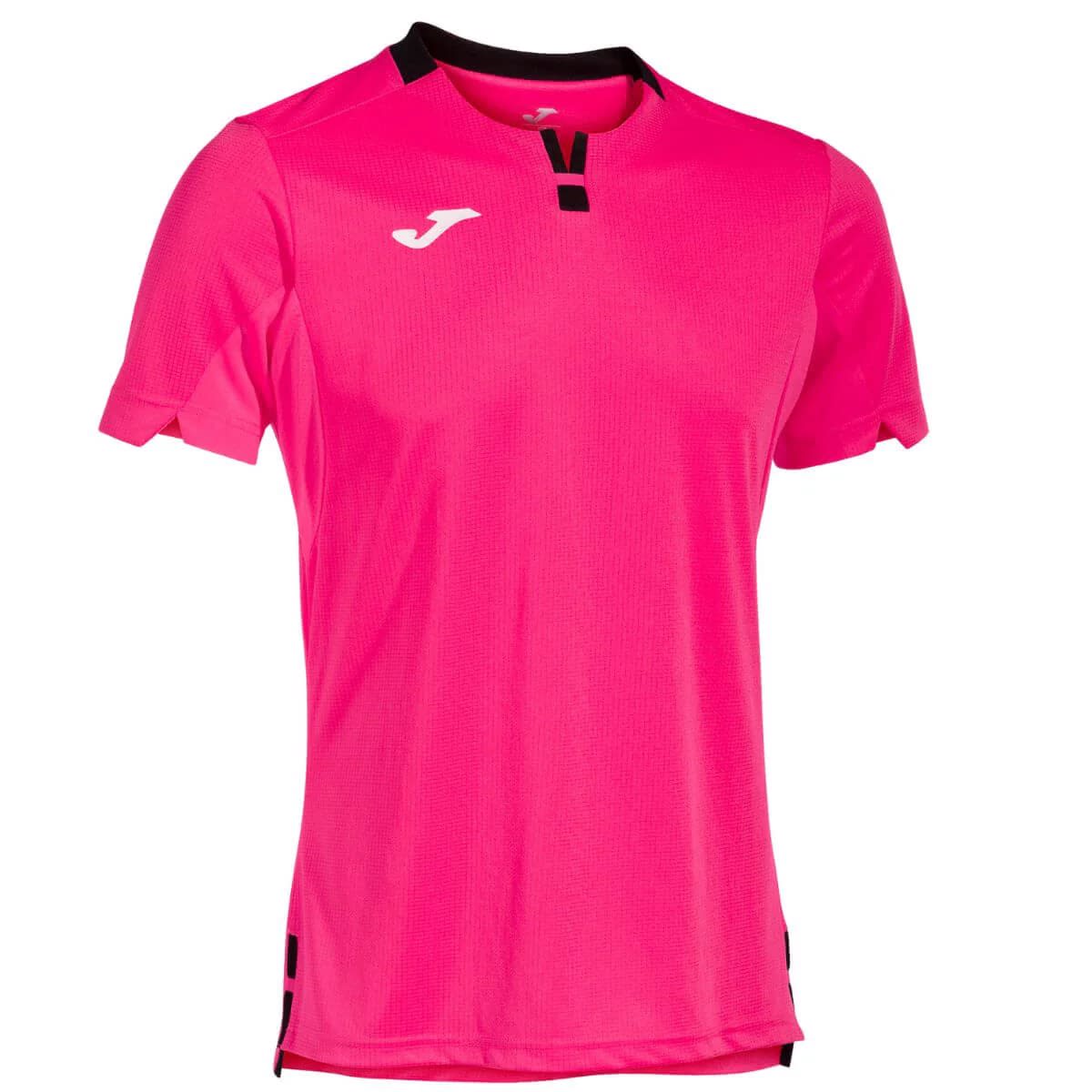 Polera Joma Ranking Fucsia Cuello Negro1