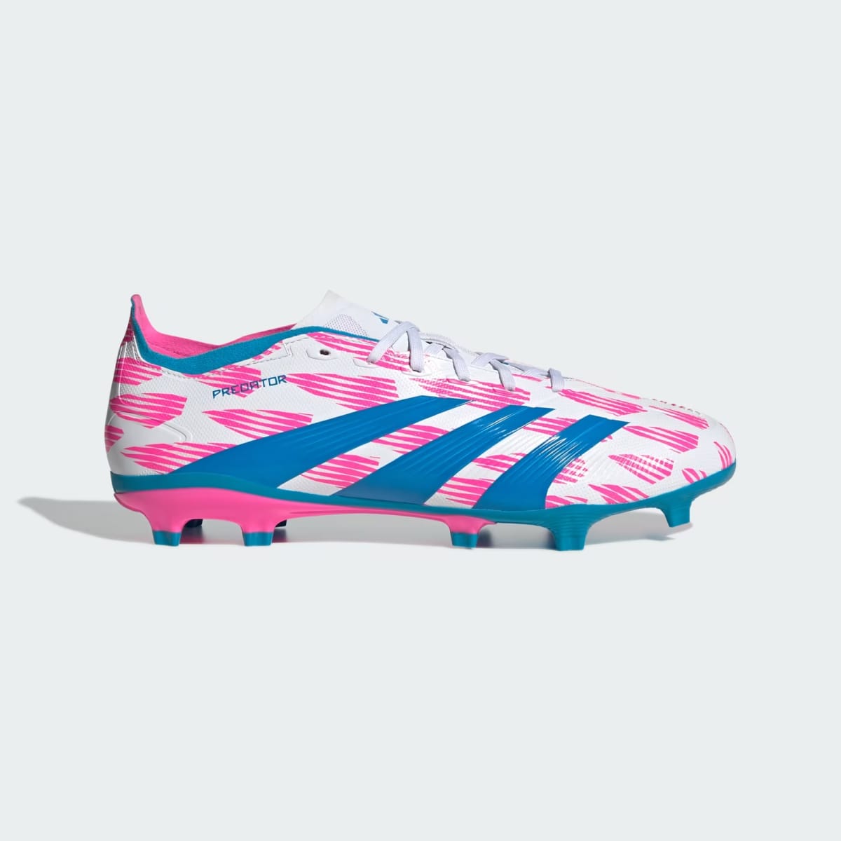 Zapato de Futbol Adidas Predator League FC Cloud White / Solar Blue / Solar Pink5