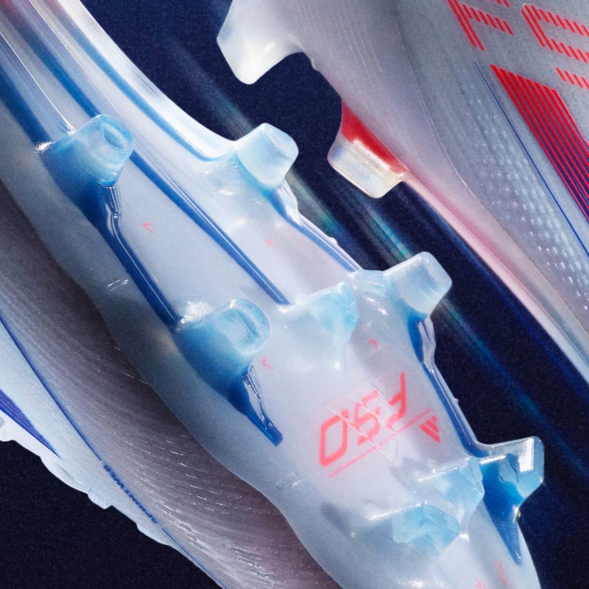 Zapato de Futbol Adidas F50 Elite Corte MedioTerreno Firme Cloud White / Lucid Blue / Solar Red12