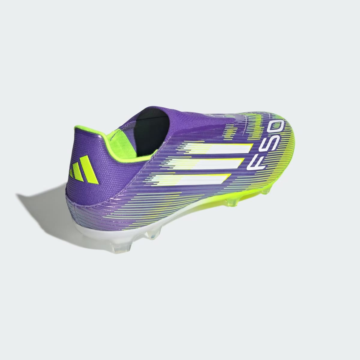 Zapato de fútbol Adidas Multiterreno Sin Cordones F50 League Purple Rush / Cloud White / Lucid Lemon6