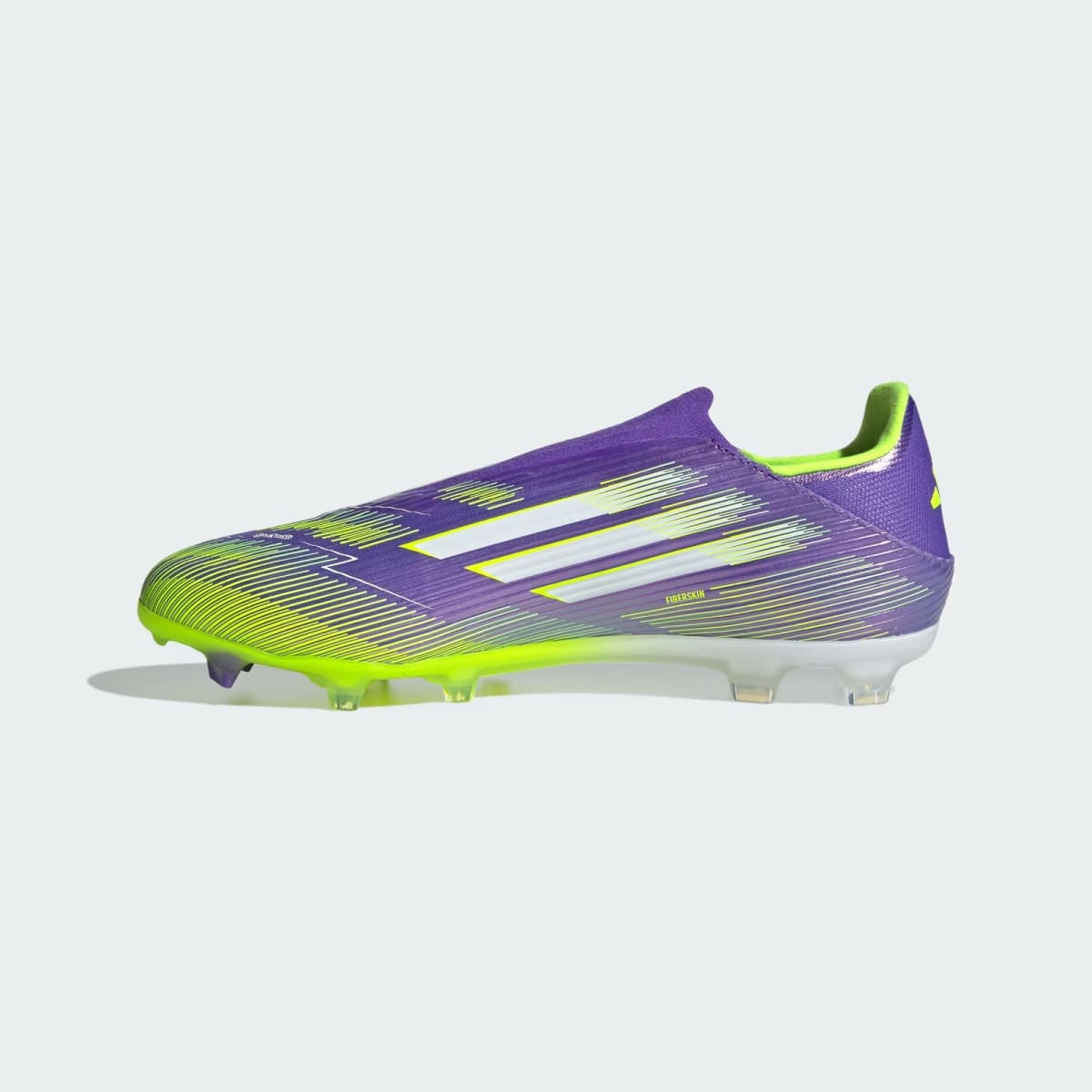 Zapato de fútbol Adidas Multiterreno Sin Cordones F50 League Purple Rush / Cloud White / Lucid Lemon7