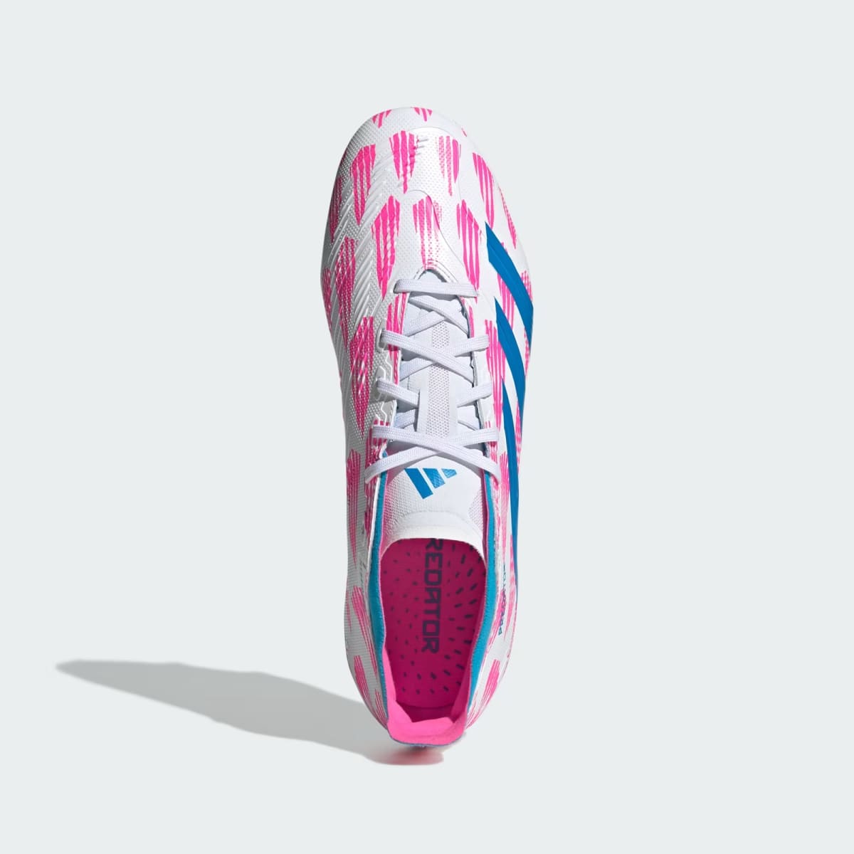 Zapato de Futbol Adidas Predator League FC Cloud White / Solar Blue / Solar Pink6
