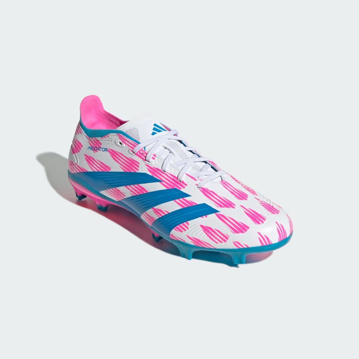 Zapato de Futbol Adidas Predator League FC Cloud White / Solar Blue / Solar Pink2