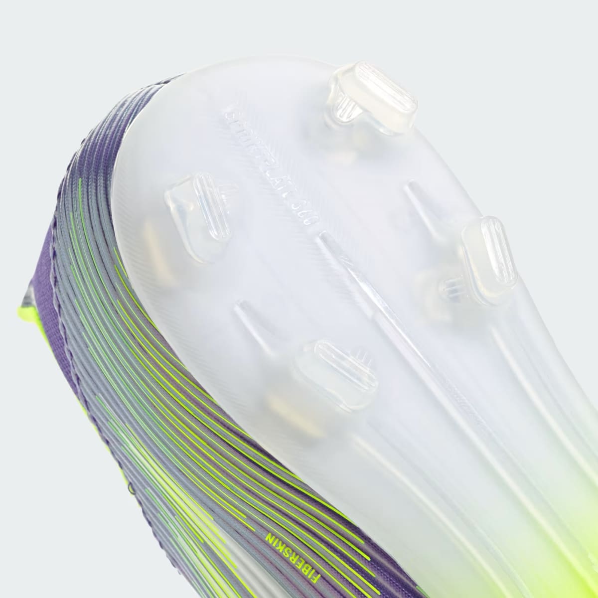 Zapato de fútbol Adidas Multiterreno Sin Cordones F50 League Purple Rush / Cloud White / Lucid Lemon10