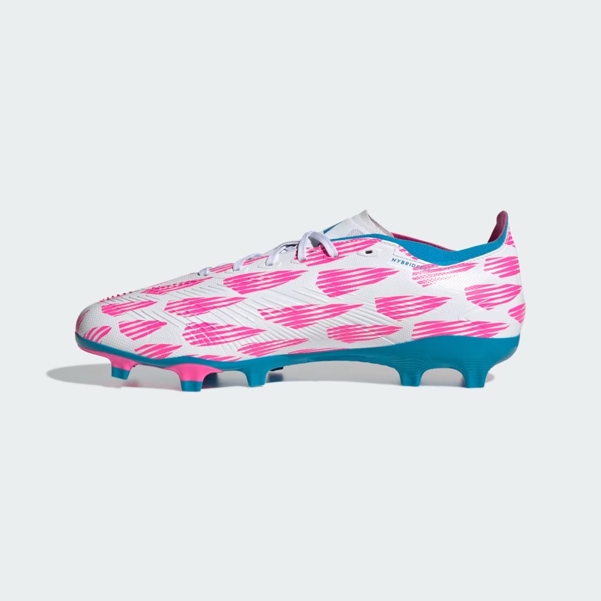 Zapato de Futbol Adidas Predator League FC Cloud White / Solar Blue / Solar Pink3
