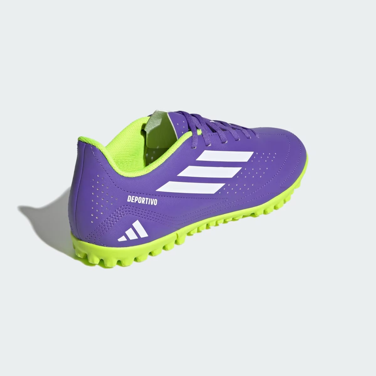 Zapato de Fútbol Adidas Deportivo lll Purple Rush / Cloud White / Lucid Lemon6