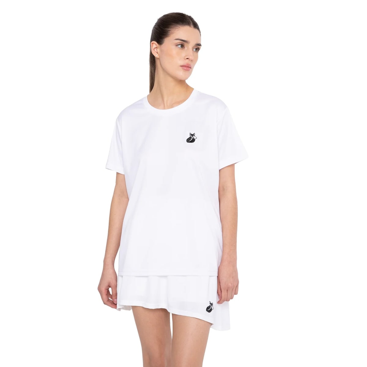 Polera Khombi Mujer Tilki Temel White/Black W26S2
