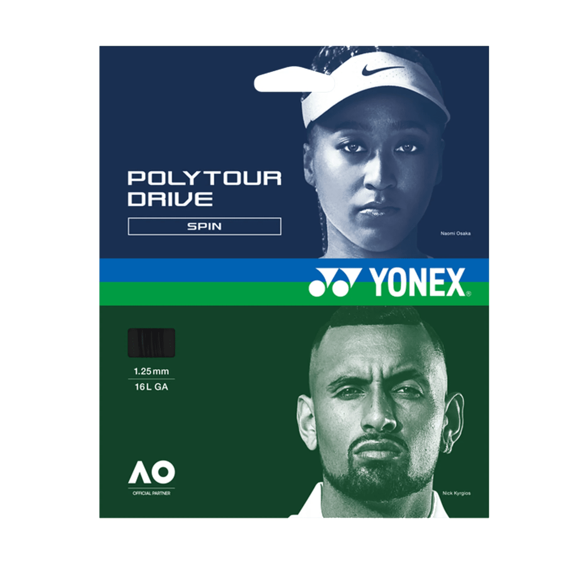 Set Cuerda Yonex Poly Tour Drive 1.25M Black1
