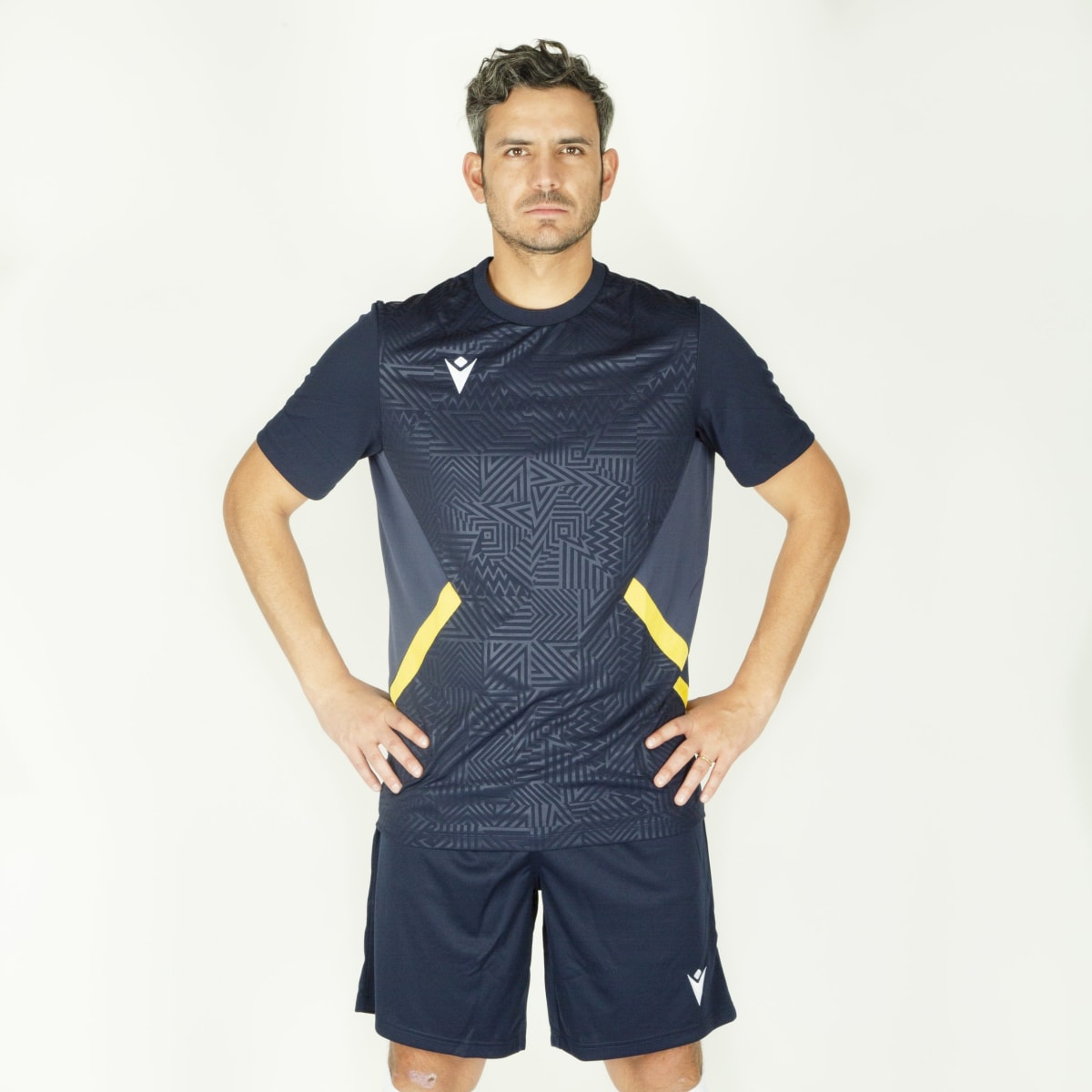 Shedir camiseta futbol hombre Azul Marino/Amarillo5