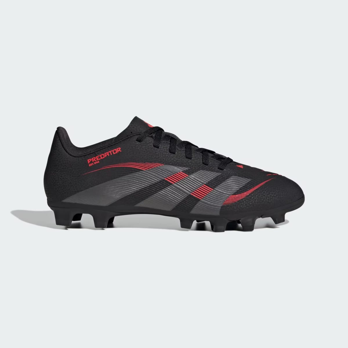 Zapato de Fútbol Adidas Predator Club Multisuperficie Core Black / Grey Four / Lucid Red1