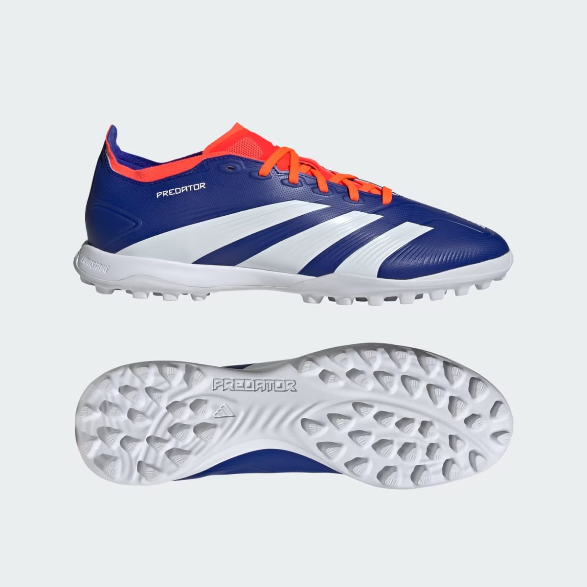 Zapatos de Fútbol Adidas Predator League Pasto Sintético Lucid Blue / Cloud White / Solar Red1