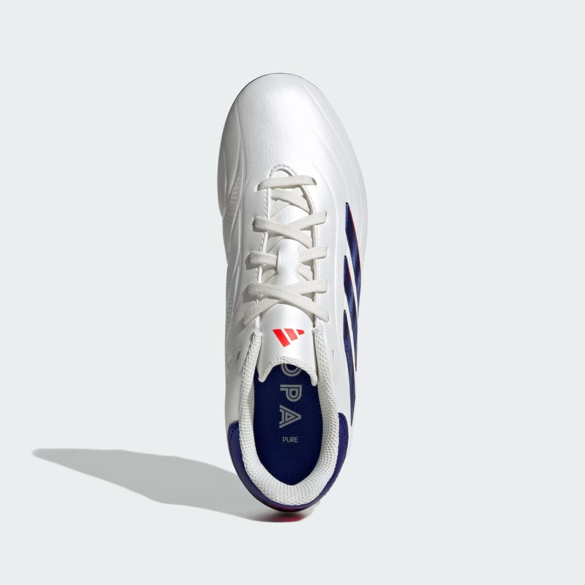 Zapato de Fútbol Adidas Copa Pure 2 League césped natural seco Cloud White / Lucid Blue / Solar Red3