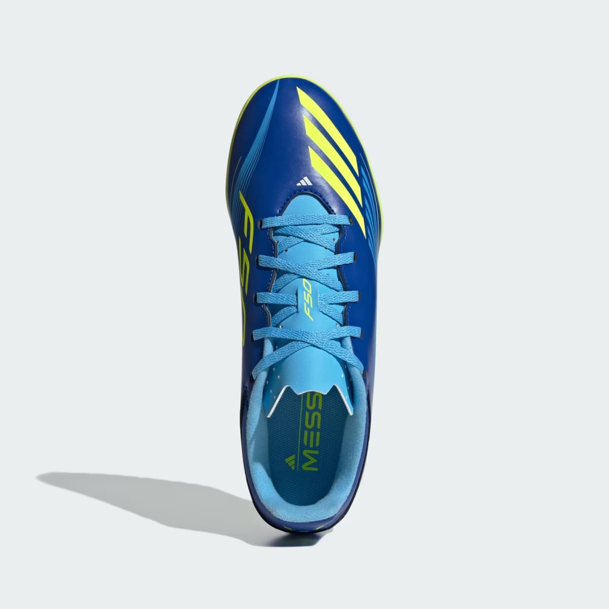 Zapato de fútbol Adidas F50 Messi Club Pasto Sintético Royal Blue / Solar Yellow / Semi Blue Burst3