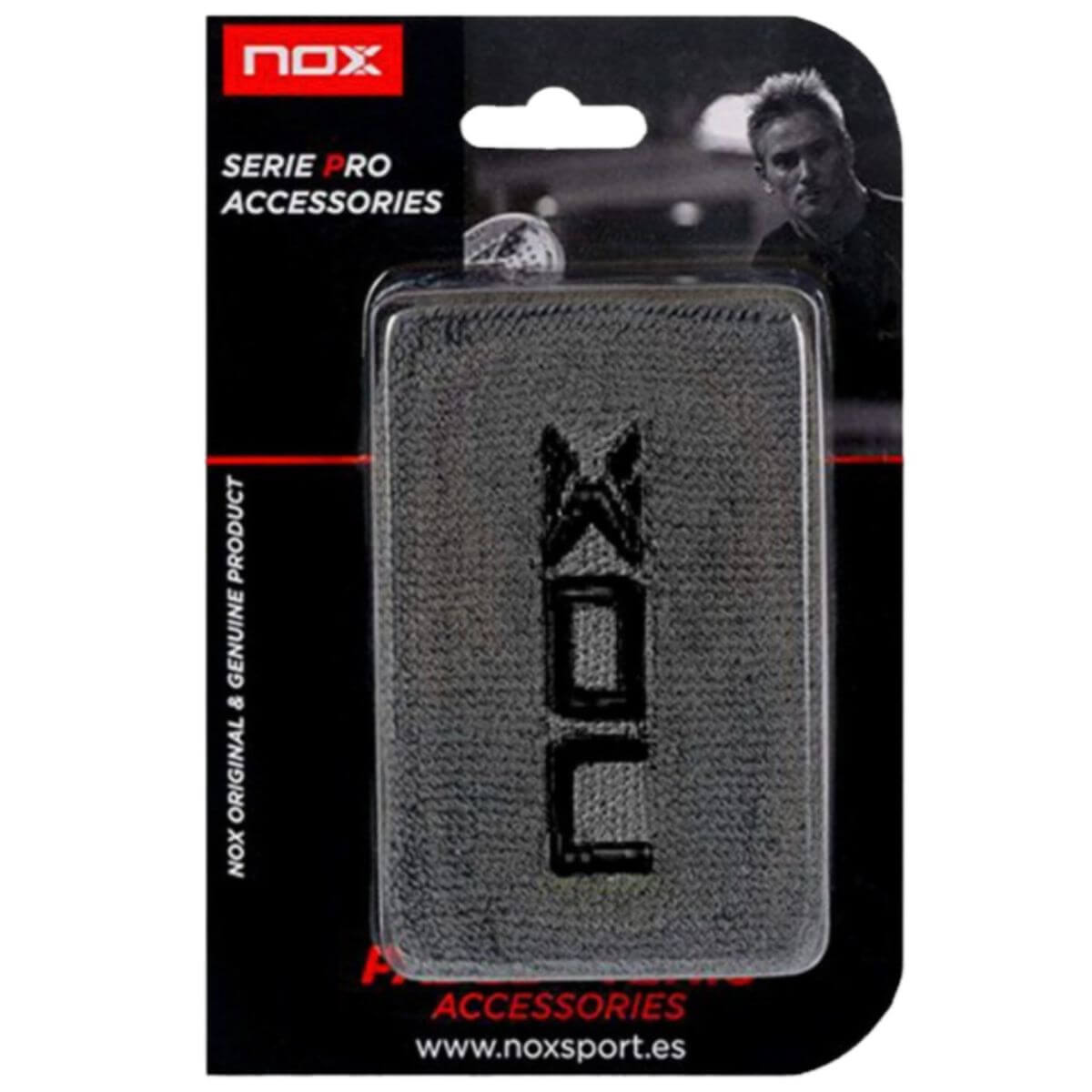 Muñequera Nox Gris Logo Negro X21