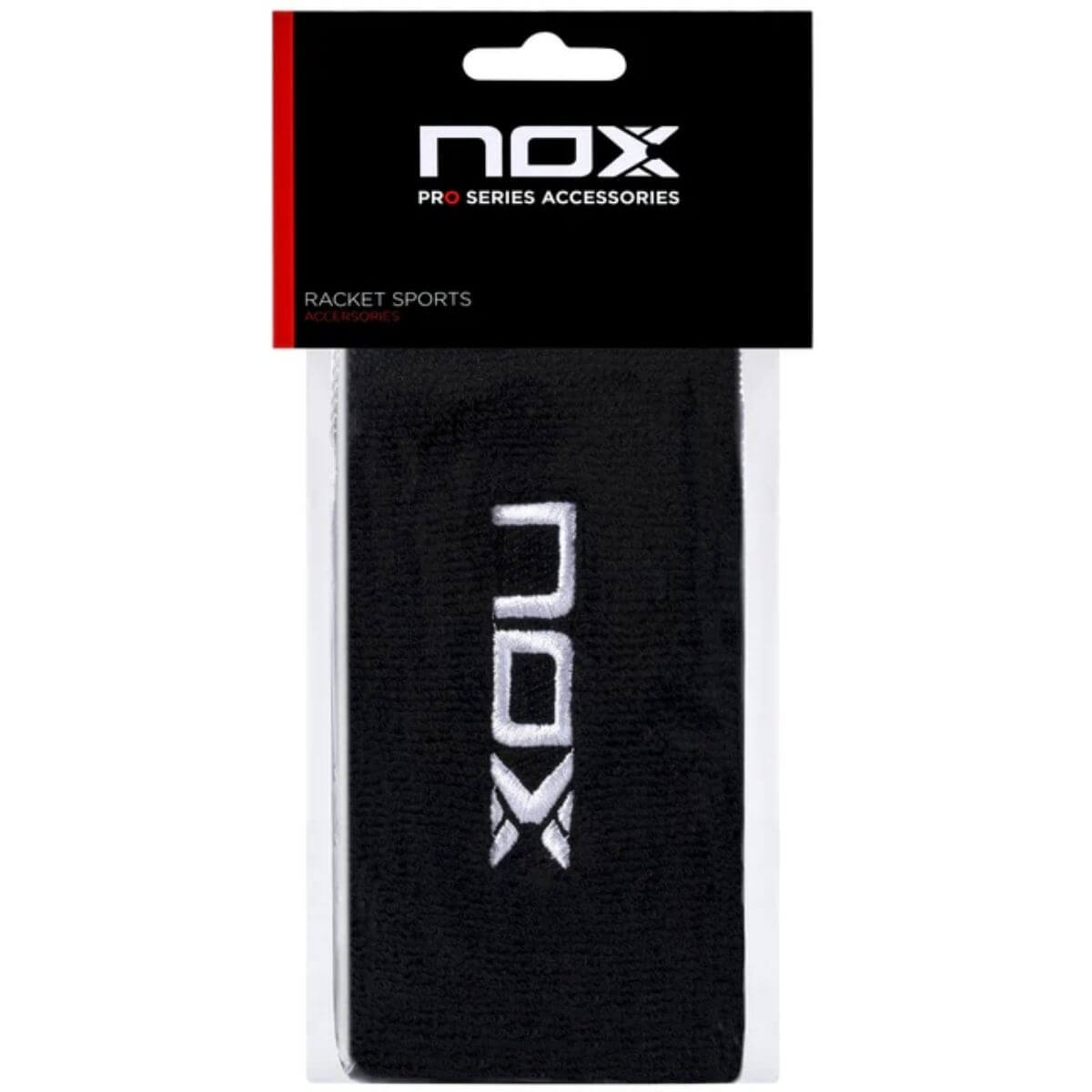 Muñequera Nox Larga Negra Logo Blanco X21