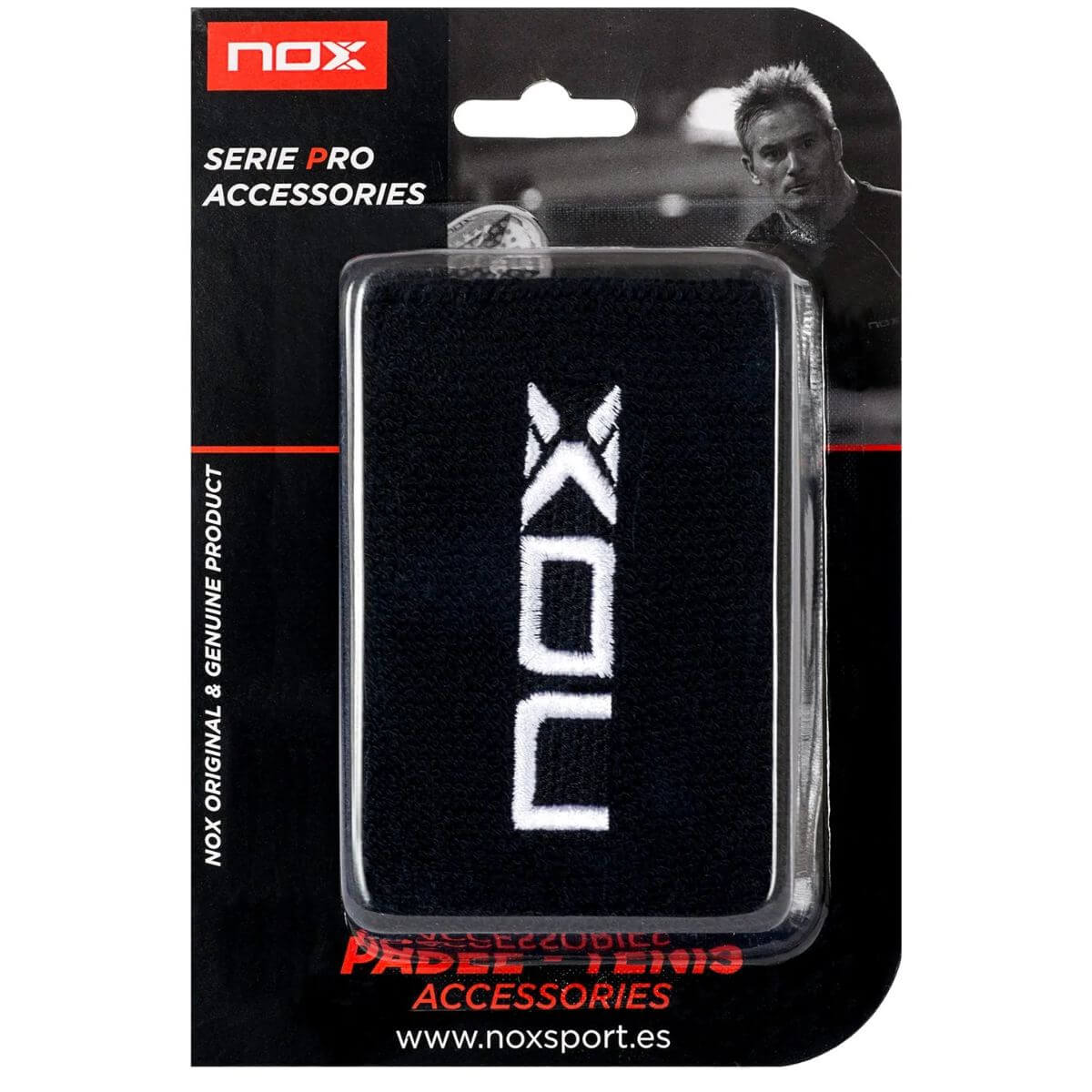 Muñequera Nox Negra Logo Blanco X21